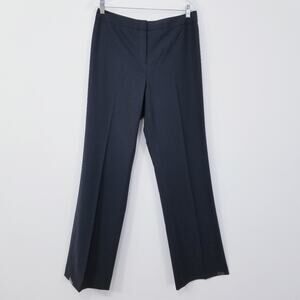 Lafayette 148 New York Menswear Virgin Wool Trouser High Rise Straight Leg Pants